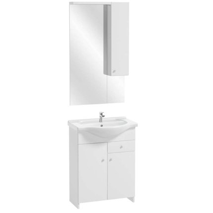 Defra Malibu D65 – Kúpeľňový set skrinka s umývadlom a zrkadlom 62 x 30 cm (106-Z-06501+1522)