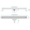 Rea NEOX PRO SLIM BRÚSENÁ MEĎ sprchový žľab 60 cm G4805