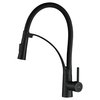Kuchinox OLOR drezová vodovodná batéria s výtokom v tvare „U“, čierna BKR_B78D