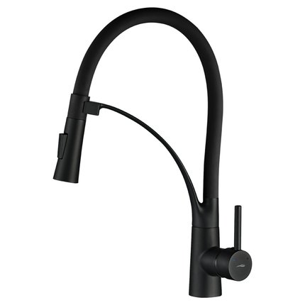 Kuchinox OLOR drezová vodovodná batéria s výtokom v tvare „U“, čierna BKR_B78D
