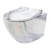 Rea CARLOS GRANIT MATT WC misa závesná RimFree 49,5x37 cm so sedátkom voľne-padajúcim C8003