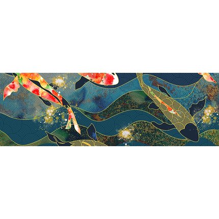 Ceramika Bianca Red Koi 2 dekor matný, rektifikovaný 30 x 90 cm