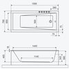 Excellent Wave SLIM – Obdĺžniková akrylátová vaňa do kúpeľne 160 × 80 cm, biely lesk (WAEX.WAV16WHS)