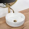 Rea SAMI NATURE MARBLE keramické umývadlo na dosku 36 cm U6606