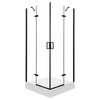 Novoterm Flow Black sprchový kút 80 x 80 x 195  cm, sklo číre