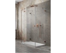 Radaway ESSENZA PRO BRUSHED COPPER KDJ + S obdĺžnikový sprchový kút 80 x 100 cm 10097380-93-01L+10098100-01-01+10098100-01-01