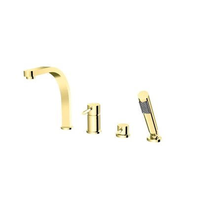 Besco DECCO 4-otvorová vaňová batéria svetlo zlatá BW-D4-JZ