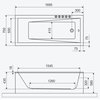 Excellent Wave SLIM – Obdĺžniková akrylátová vaňa do kúpeľne 170 × 70 cm, biely lesk (WAEX.WAV17WHS)
