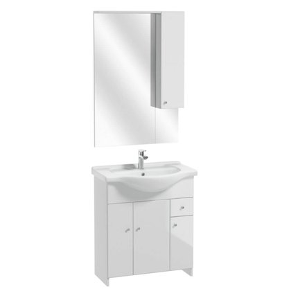 Defra Malibu D75 – Kúpeľňový set skrinka s umývadlom a zrkadlom 70 x 33 cm (106-Z-07501+1523)