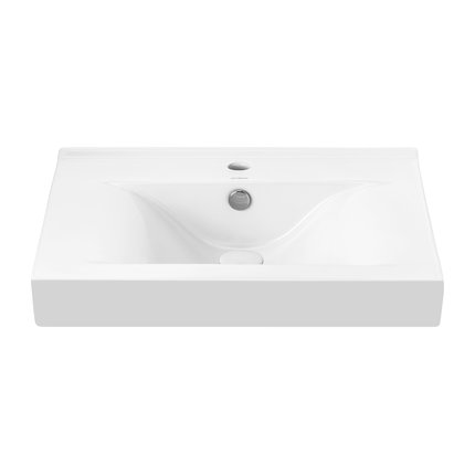 Uptrend – Umývadlo na stenu Gemini 60 × 47 cm biele lesklé TR4270D