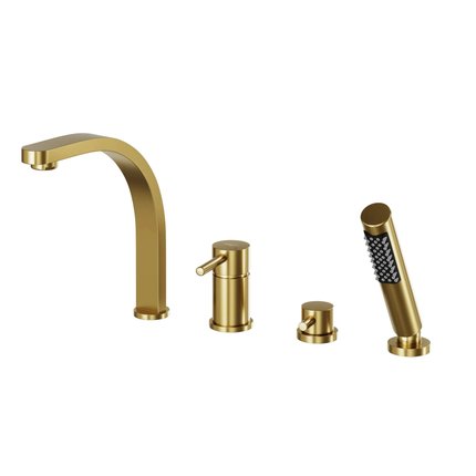 Besco DECCO 4-otvorová vaňová batéria brúsená zlatá BW-D4-ZS