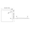 Rea ATLAS CHROM sprchový kút 100 x 100 x 200 cm, sklo číre, pravý K4665 + K4334