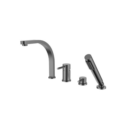 Besco DECCO 4-otvorová vaňová batéria grafit BW-D4-GR