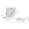 SANPLAST akrylátová symetrická vaňa WSzs/PR 140 x 140+STW 610-070-0330-01-000