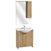 Defra Malibu D75 – Kúpeľňový set skrinka s umývadlom a zrkadlom 70 x 33 cm (106-Z-07502+1523)