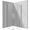 Deante PRIZMA sprchový kút 90 x 90 x 195 cm, sklo číre KPNAP09P09