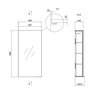 CERSANIT LARGA 40 zrkadlová skrinka sivá S932-015