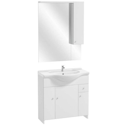 Defra Malibu D85 – Kúpeľňový set skrinka s umývadlom a zrkadlom 83 x 33 cm (106-Z-08502+1524)