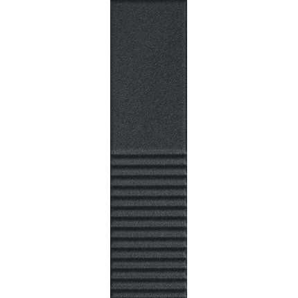Tubadzin GROOVE Graphite Sugar 2 STR lesklý obklad 7,8 x 29,8 cm