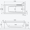 Excellent Wave SLIM – Obdĺžniková akrylátová vaňa do kúpeľne 180 × 80 cm, biely lesk (WAEX.WAV18WHS)