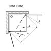 Ravak Chrome CRV1+CRV1 sprchový kút 80 x 80 x 195 cm, 2x-1QV40101Z1