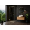 Rea ATLAS GOLD BRUSH sprchový kút 80 x 80 x 200 cm, sklo číre, ľavý K4672 + K4335