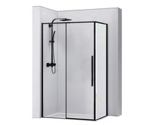 Rea Solar BLACK sprchový kút 80 x 100 x 195 cm sklo číre HO-K6310