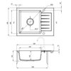 DEANTE ZORBA granitový drez 58 x 44 cm, bež s batériou NEMEZJA bež ZQZA511A