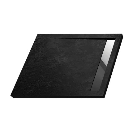 Polimat WEST NEW obdĺžniková sprchová vanička akrylát 110 x 90 x 5 cm, čierna štruktúra 00354