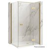 Rea ATLAS GOLD BRUSH sprchový kút 80 x 90 x 200 cm, sklo číre, pravý K4673 + K4336