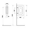 Aqualine Olympos - Deliaca keramická stena medzi pisoármi, biela 37508