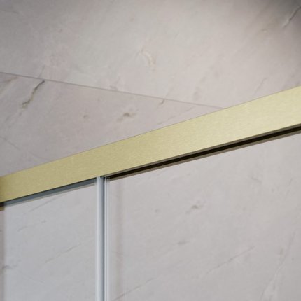 Radaway IDEA BRUSHED GOLD KDD obdĺžnikový sprchový kút 90 x 80 x 205 cm 387060-99-01L+387061-99-01R