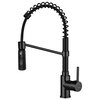 Kuchinox SERPEN drezová vodovodná batéria s pružinovým výtokovým ramenom, čierna BKP_76SD