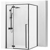 Rea FARGO U BLACK MAT sprchový kút 120 x 90 x 195 cm sklo číre K3214