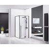 Rea FARGO U BLACK MAT sprchový kút 120 x 90 x 195 cm sklo číre K3214