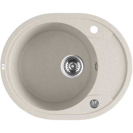 Laveo DAFNE granitový drez 58 x 48 cm, bež SBD_483T