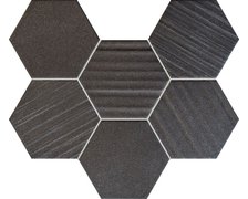 Tubadzin HORIZON Black hex mozaika 28,9x22,1 cm