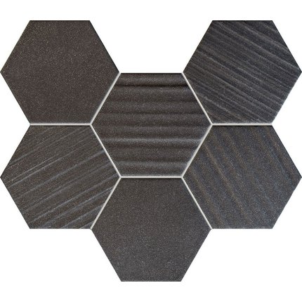 Tubadzin HORIZON Black hex mozaika 28,9x22,1 cm