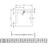 Radaway Teos C sprchová vanička z mramorového zlepenca 80 x 80 cm HTC8080-04