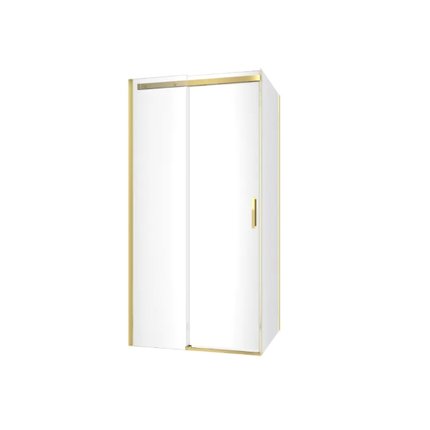 Excellent ROLS sprchový kút 100 x 90 x 200 cm, profil gold, sklo číre