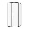 Novoterm SOLID RPS black SOLO sprchový kút bez vaničky 90 x 90 x 195 cm, sklo číre