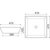 Novoterm keramické umývadlo pultové 41,5 x 41,5 cm KR 154