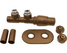 DEANTE termostatická sada na radiátor, pravá, brúsená hnedá AGI_CZP1