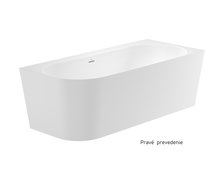 ROCA RAINA voľne stojaca prístenná vaňa z liateho mramoru Stonex, pravá 170 x 75 cm A248667000