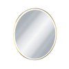 Excellent CORIDO okrúhle LED zrkadlo v hliníkovom ráme 100 cm, vyhrievacia podložka, zlaté DOEX.CO100.GL