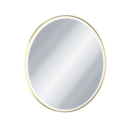 Excellent CORIDO okrúhle LED zrkadlo v hliníkovom ráme 100 cm, vyhrievacia podložka, zlaté DOEX.CO100.GL