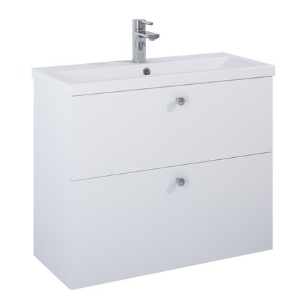 Elita SET KIDO skrinka pod umývadlo 80 cm 2S biela matná, s umývadlom 168093/2x168412