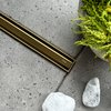 Rea ATLAS BRUSH GOLD Sprchové dvere jednokrídlové 120 x 200 cm, sklo číre, ľavé K4676