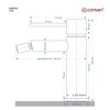 Corsan LUGO bidetová vodovodná batéria gun metal CMB7531GM