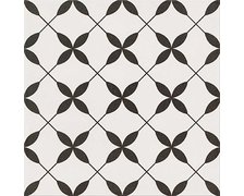 Opoczno PATCHWORK CLOVER Black Pattern dlažba / obklad matný 29,8 x 29,8 cm